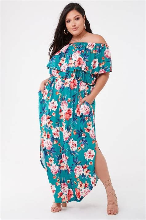 Plus Size Floral Print Maxi Dress Best Summer Dresses From Forever 21 Popsugar Fashion Uk