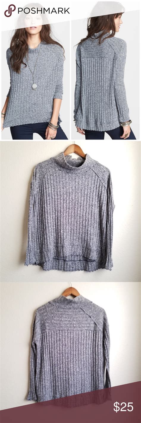 Free People Clarissas Mock Neck Ribbed Top Clothes Design Ribbed Sweater Sweater Top