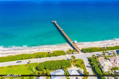 Juno Beach Florida Aerial At The Pier Royal Stock Photo