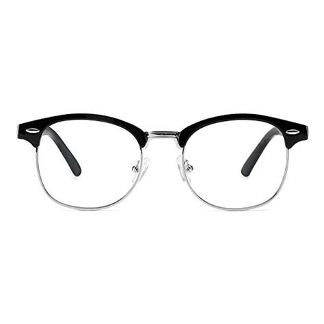 cyxus blue light blocking glasses men women classic browline semi rimless eyeglasses anti