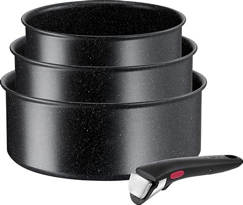 Tefal L Ingenio Black Stone Par Al Tencere Seti