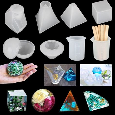Large 3d Shape Silicone Mold Kit For Candles Soaps Resin And Shapes