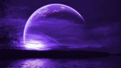 Large Purple Moon Background Purple Vibe Purple Sky Shades Of Purple