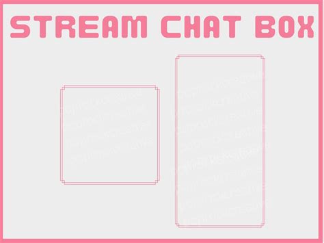 Twitch Chat Box Overlay Pink Twitch Overlay Chat Stream Etsy Uk