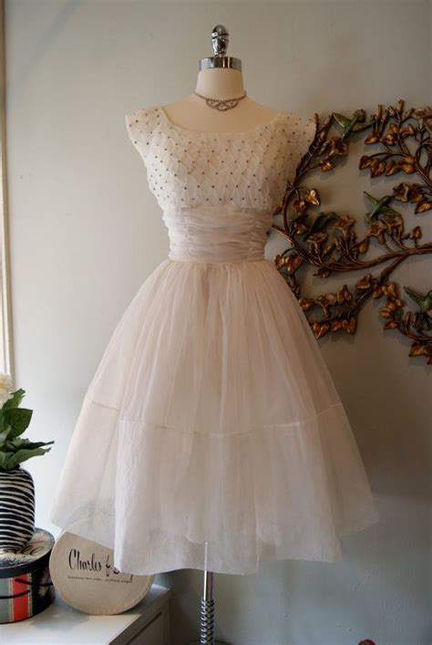 Wedding Dress 50s Wedding Dress Vintage 1950s White Etsy