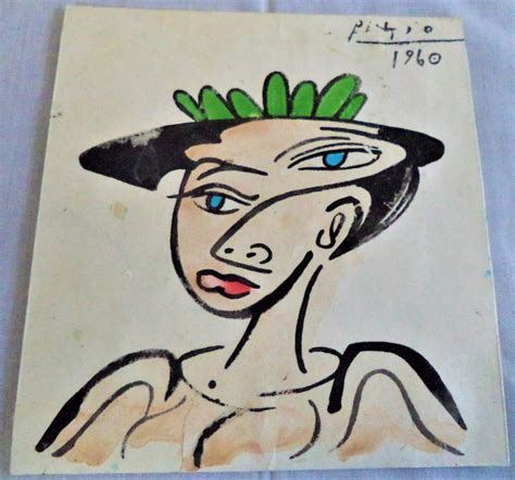 Sold Price Signed Picasso Mixed Media Painting On Cardstock May Pm Edt