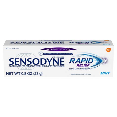 Sensodyne Rapid Relief Toothpaste For Sensitive Teeth In Travel Size