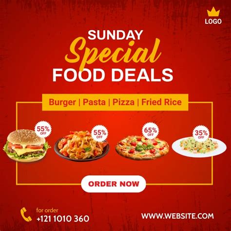 Special Food Deals Template Postermywall