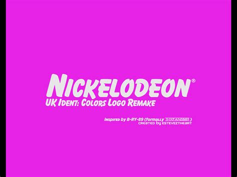 Nickelodeon Uk Colors Id Logo Remake By Theestevezcompany On Deviantart