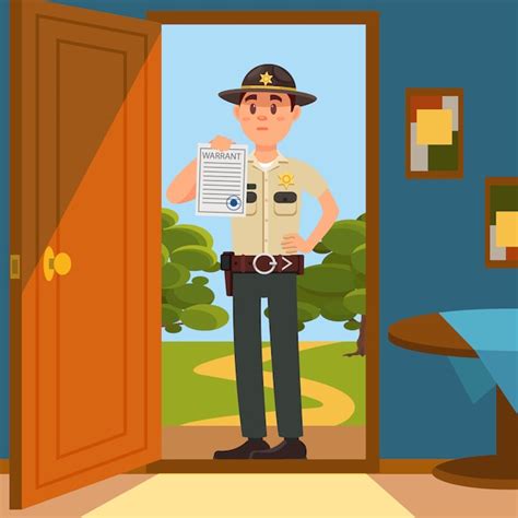Premium Vector Town Male Sheriff Police Officer Character In Official