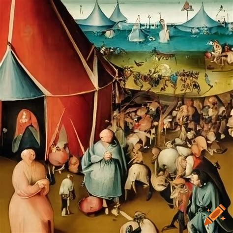 Hieronymus Boschs Circus Tent Painting On Craiyon