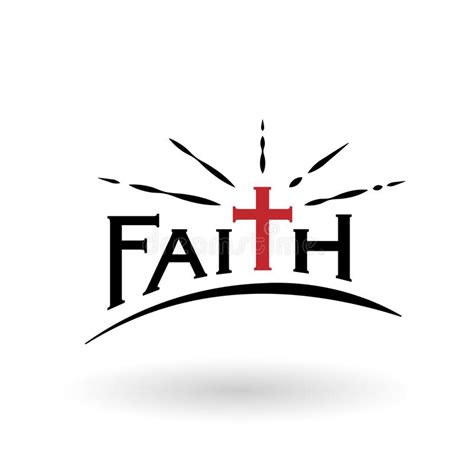 Christian Faith Symbol Religious Church Cross Emblem Stock Vector