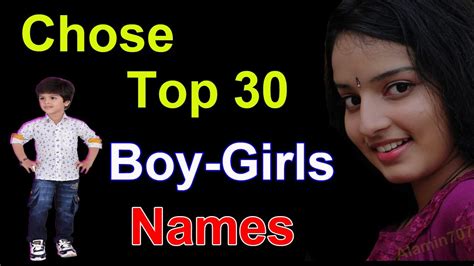 Chose Best Top 30 Boy Girl Names In English English Baby Names