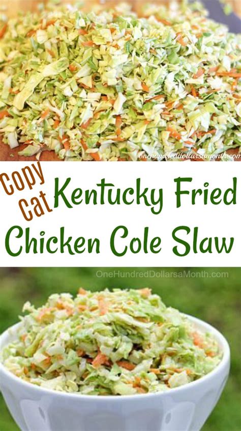 Kentucky fried chicken, or kfc for short, has grown from a backroom in a fuel station in the middle of nowhere, to become the de facto chicken fast food restaurant chain in the world. Super Bowl Recipes - Kentucky Fried Chicken Cole Slaw ...