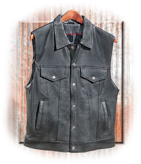 Concealed Carry Lambs Leather Vest Russells For Men