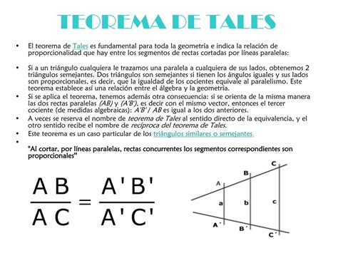 Mapa Conceptual De Teorema De Tales