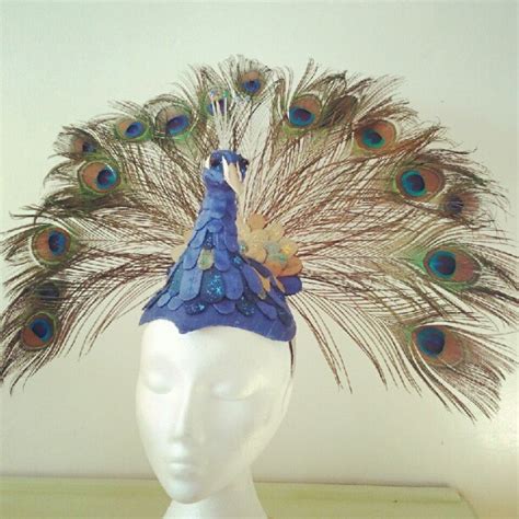 commission peacock headdress peacock halloween peacock headdress