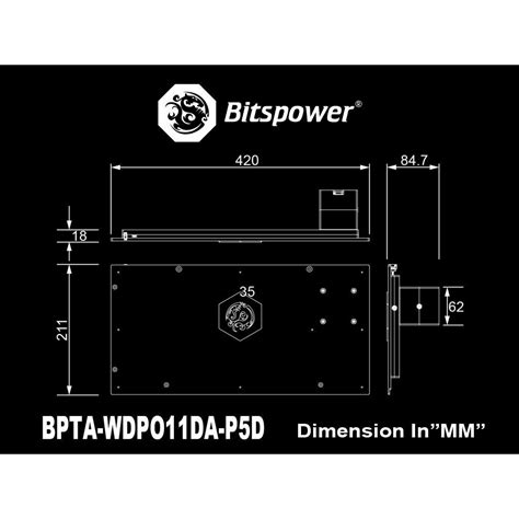 Bitspower Touchaqua Sedna O11d Front Distribution Plate For Lian Li O11