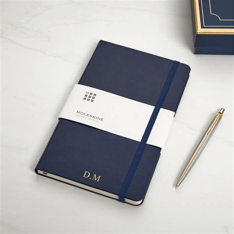 Personalised Prussian Blue Moleskine Notebook Boutique Ts