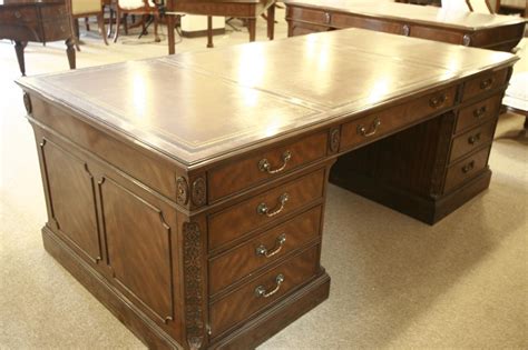 Office furniture is what we do! High End Executive Leather Top Desk, Mahogany Desk.