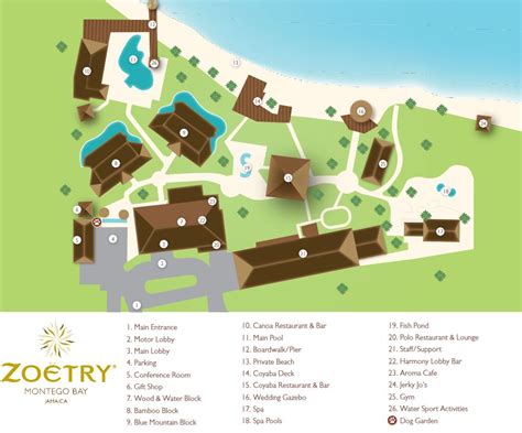 Resort Map Zoetry Montego Bay Montego Bay Jamaica