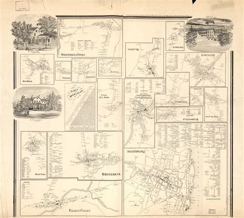 Map Of Dutchess Co New York From Actual Surveys Library Of Congress