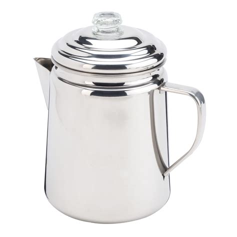 12 Cups Camping Coffee Tea Pot Portable Lightweight Stainless Steel