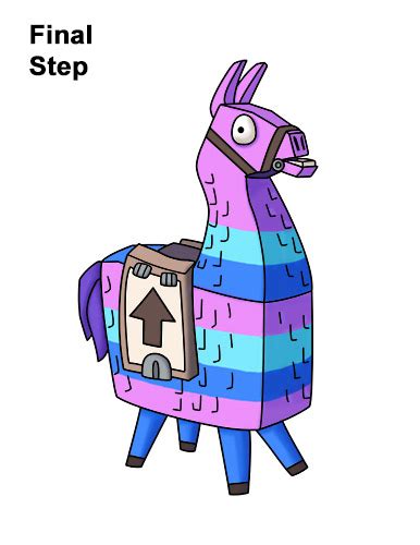 How To Draw Loot Llama Fortnite With Step By Step Pictures