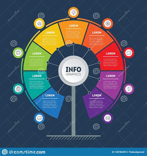 Business Presentation Or Infographics Concept With 9 Points Web Stock