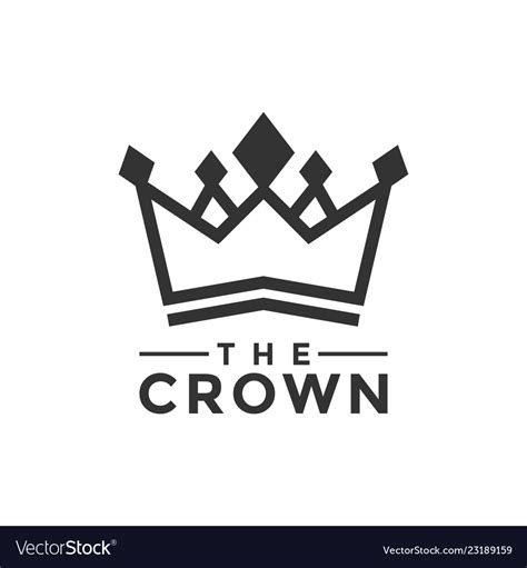 Crown Logo Design Inspiration Royalty Free Vector Image
