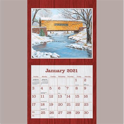 Covered Bridge Wall Calendar By Persis Clayton Weirs
