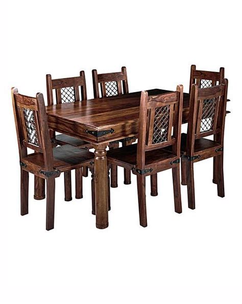 Jaipur Sheesham Dining Table And 6 Chairs Fifty Plus