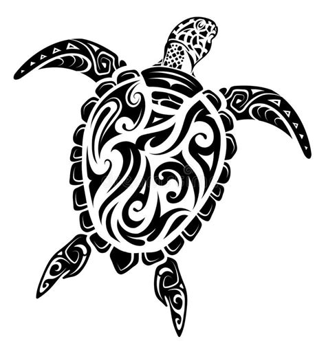 Maori Style Turtle Tattoo Stock Vector Illustration Of Polynesian