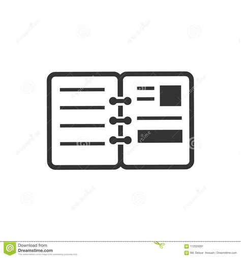 Diary Icon Stock Vector Illustration Of Dairy Notebook 112020091