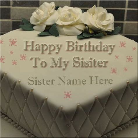 Happy Birthday Sister Cake With Name