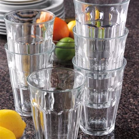 duralex picardie 12 5 8 ounce clear stackable tumbler drinking glasses set of 6 1 piece kroger