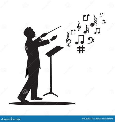Orchestral Conductor Engraving Vector 117146066