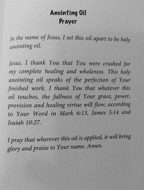 Anointing Oil Prayer This Is A Commonly Used Prayer During Anointing