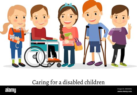 Disabled Children Or Handicapped Children With Friends Children With