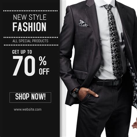Mens Fashion Template Postermywall
