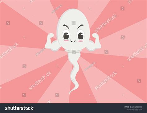 Cute Happy Funny Sperm Cell Vector Stock Vector Royalty Free 2032516160 Shutterstock