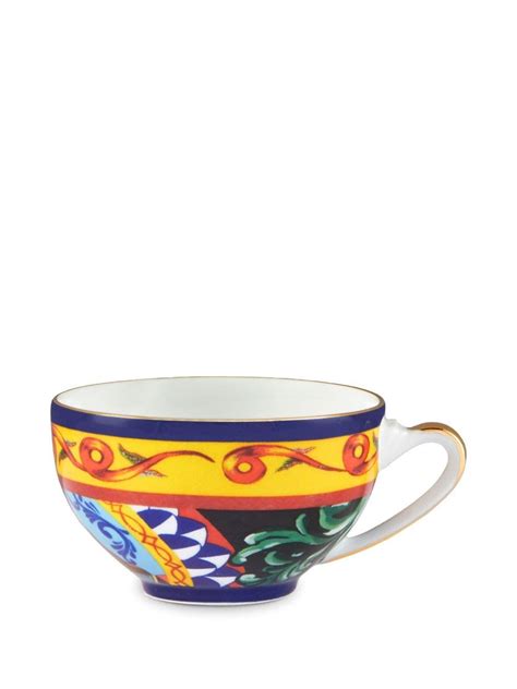 Dolce Gabbana Archive Print Porcelain Tea Set Farfetch