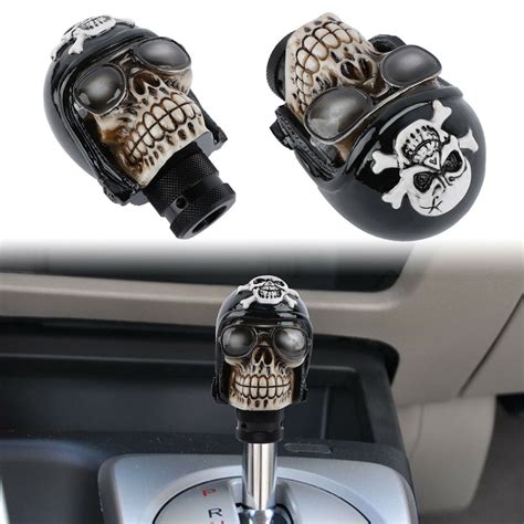 Black Carved Skull Car Gear Stick Shift Knob High Quality Low Cost