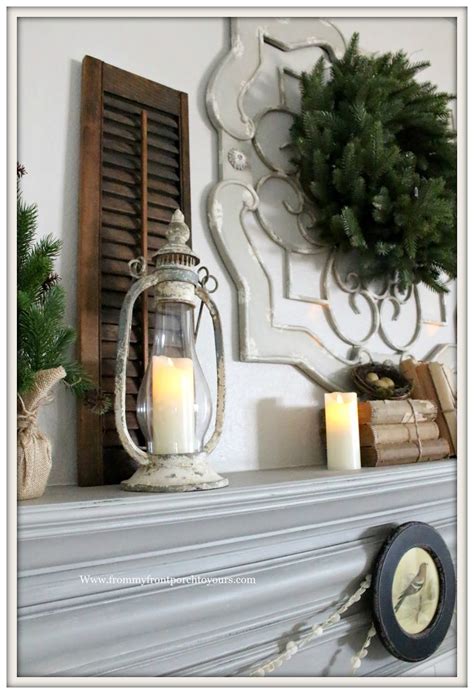From My Front Porch To Yours French Country Farmhouse Winter Fireplace