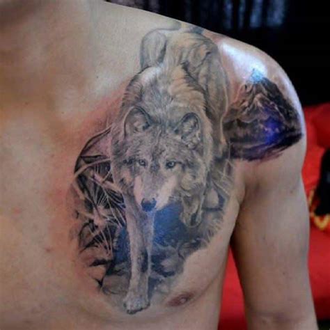 Howling wolves look amazing, etched on sleeves or shoulders. Wolf Tattoos for Men - Ideas and Inspiration for guys