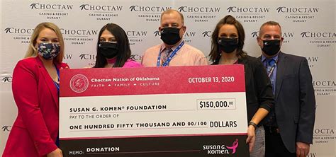 choctaw nation of oklahoma and susan g komen foundation partner for seventh consecutive year to