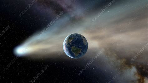 Comet Passing By The Earth Illustration Stock Image C0249066