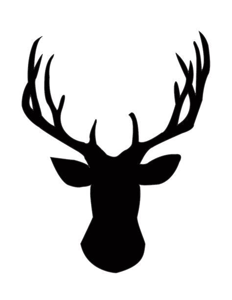 Black And White Deer Head Free Download On Clipartmag