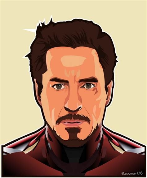 Tony Stark Cartoon Drawing