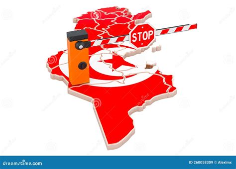 Border In Tunisia Customs And Border Protection Concept Stock